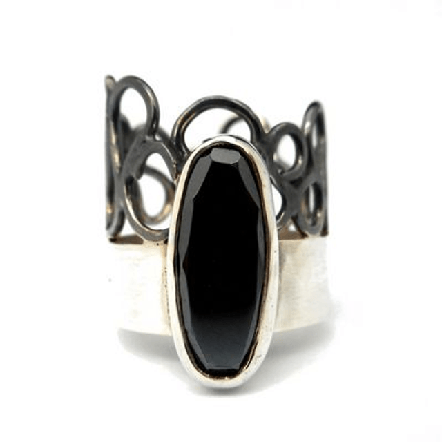 Hematiet kronkel ring