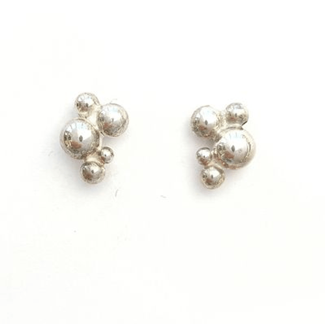Bollen oorstekers zilver V