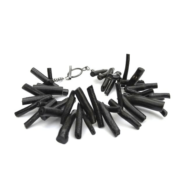 Armband met zwart sponskoraal 