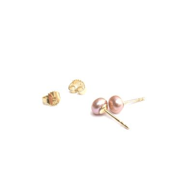 Gouden parelstekers roze