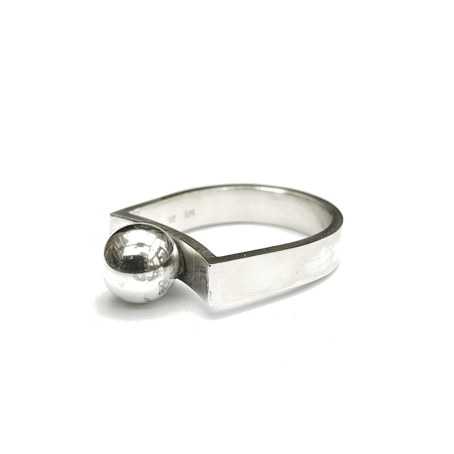 Ring met bol smal