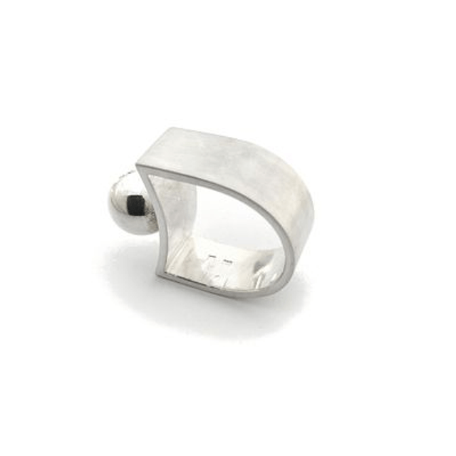 Ring met bol breed