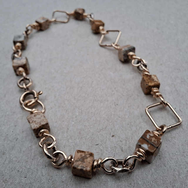 Woestijn jaspis vergulde armband 