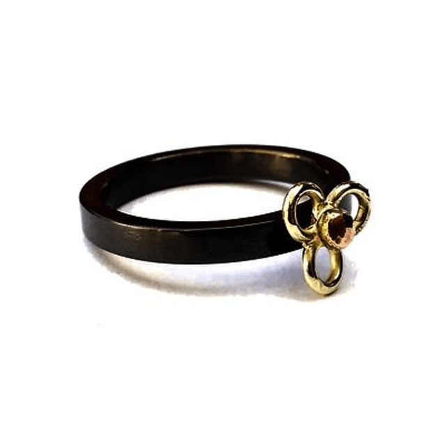 Gouden bloem ring