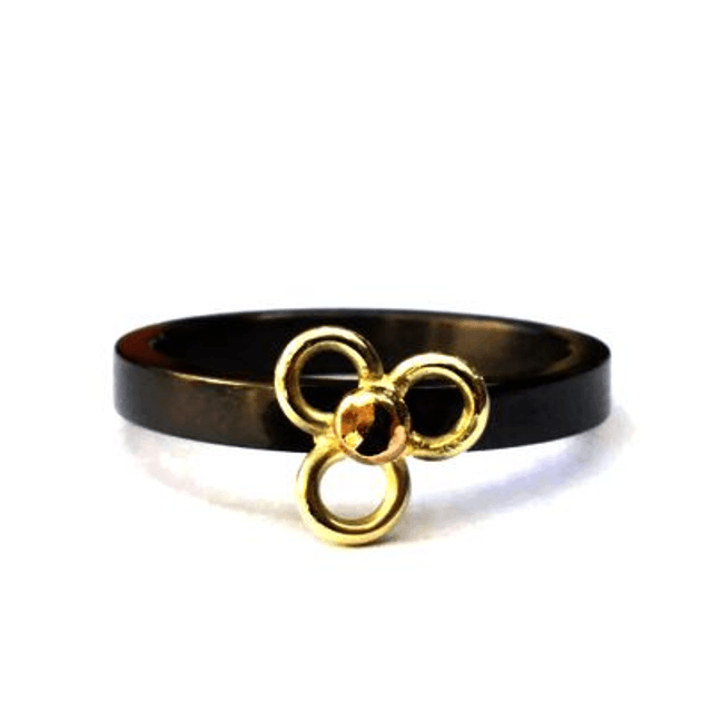 Gouden bloem ring