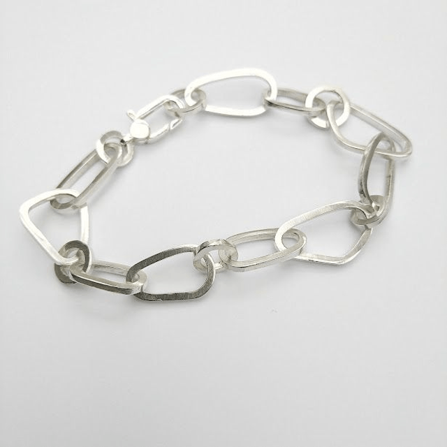 Armband zilver "stone"