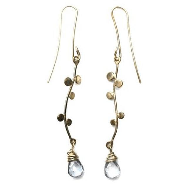 Oorbellen "takje" met quartz