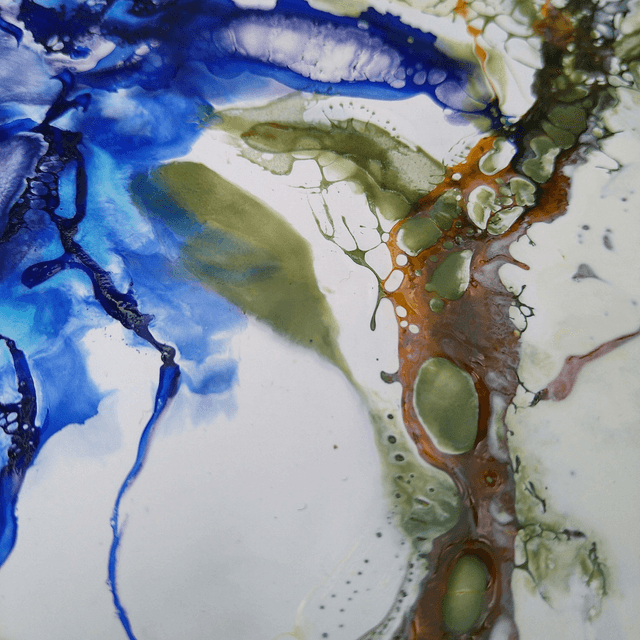 Encaustic korenbloemen