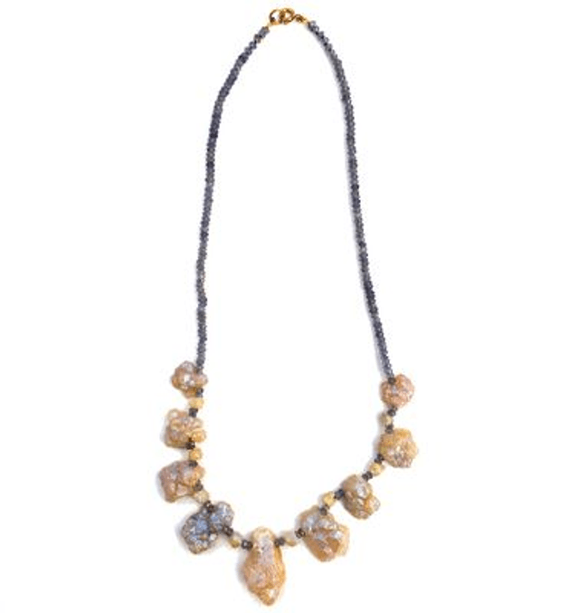 Collier met citrien en Ioliet