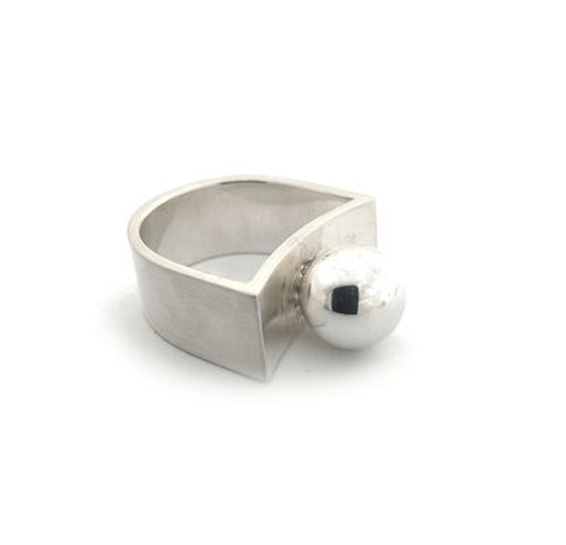 Ring met bol breed