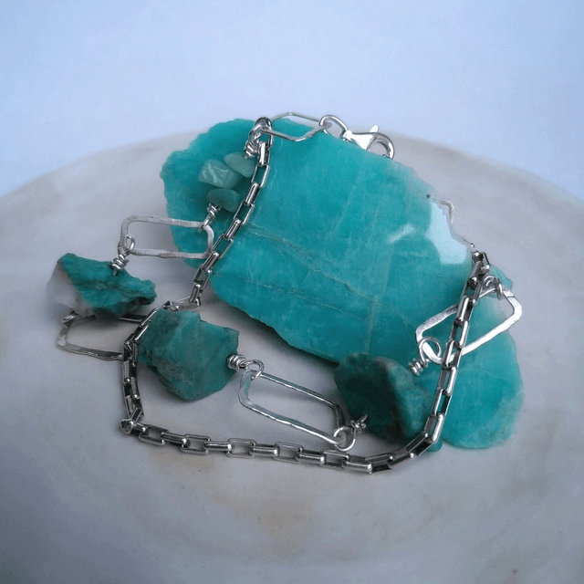 Ruwe amazoniet armband