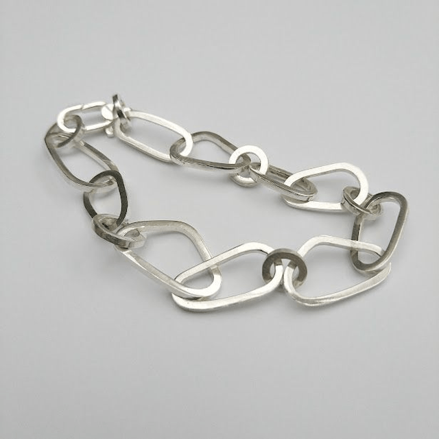 Armband zilver "stone"