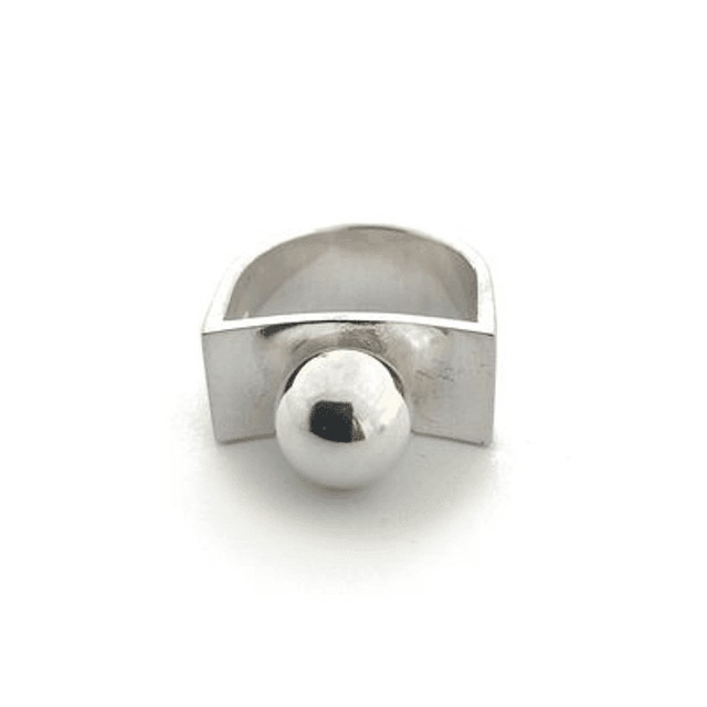 Ring met bol breed
