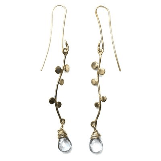 Oorbellen &quot;takje&quot; met quartz