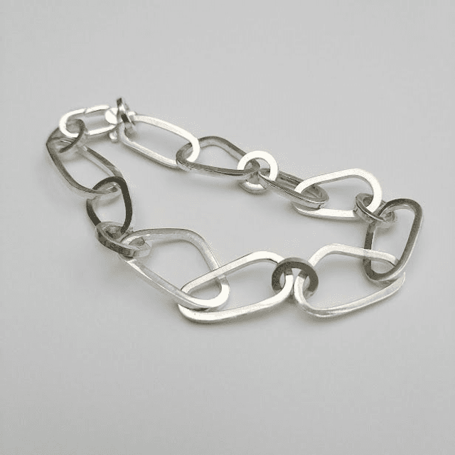 Armband zilver &quot;stone&quot;