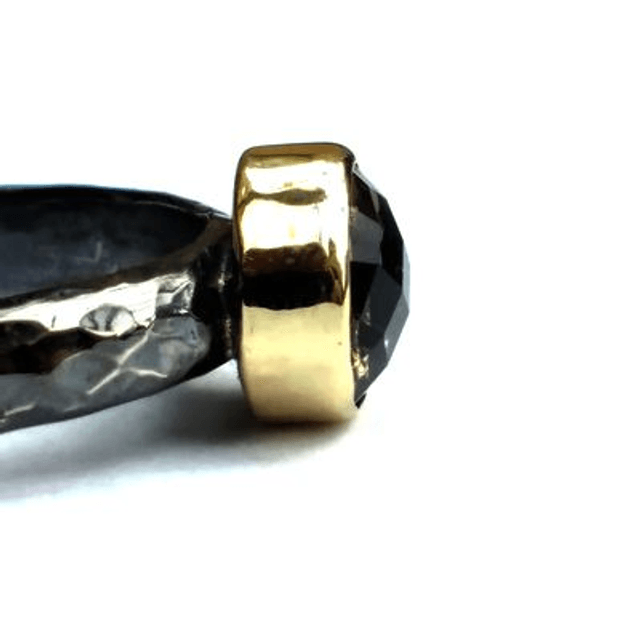 Ring met rookkwarts in goud